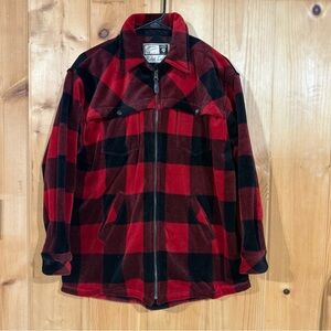 Ralph Lauren Red & Black Buffalo Plaid Microfiber Fleece Misses size M